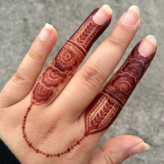 Simple Mehndi Designs For Fingers 3