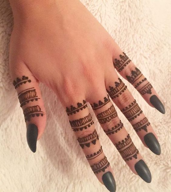 Simple Mehndi Designs For Fingers 10