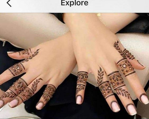 Mehndi Design for Fingers Easy and Beautiful 4