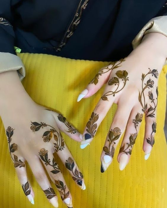 Mehndi Design for Fingers Easy and Beautiful 5