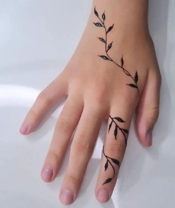 Mehndi Design for Fingers Easy and Beautiful 10