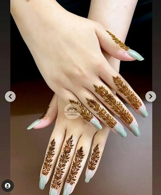 Stylish Mehndi Designs for Fingers 5
