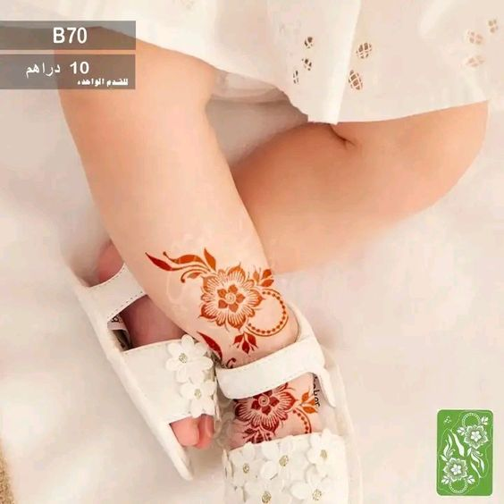 Mehndi Design for Feet for Kids 8