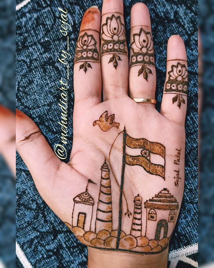 Mehndi Designs for Independence Day 7