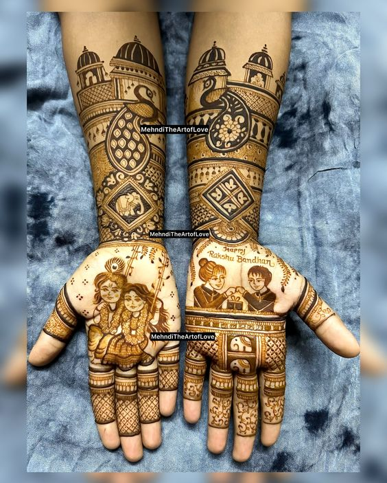 Mehndi Designs for Rakhi 6