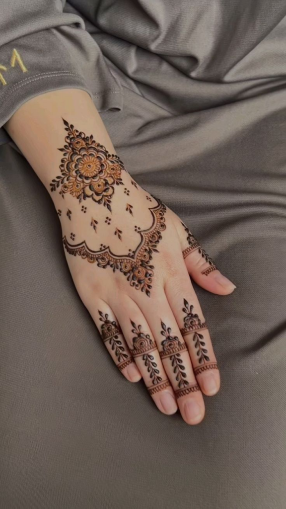 Simple Mehndi Designs for Bridals 11