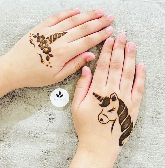 Simple Mehndi Designs for Children 5