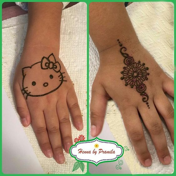 Simple Mehndi Designs for Children 6