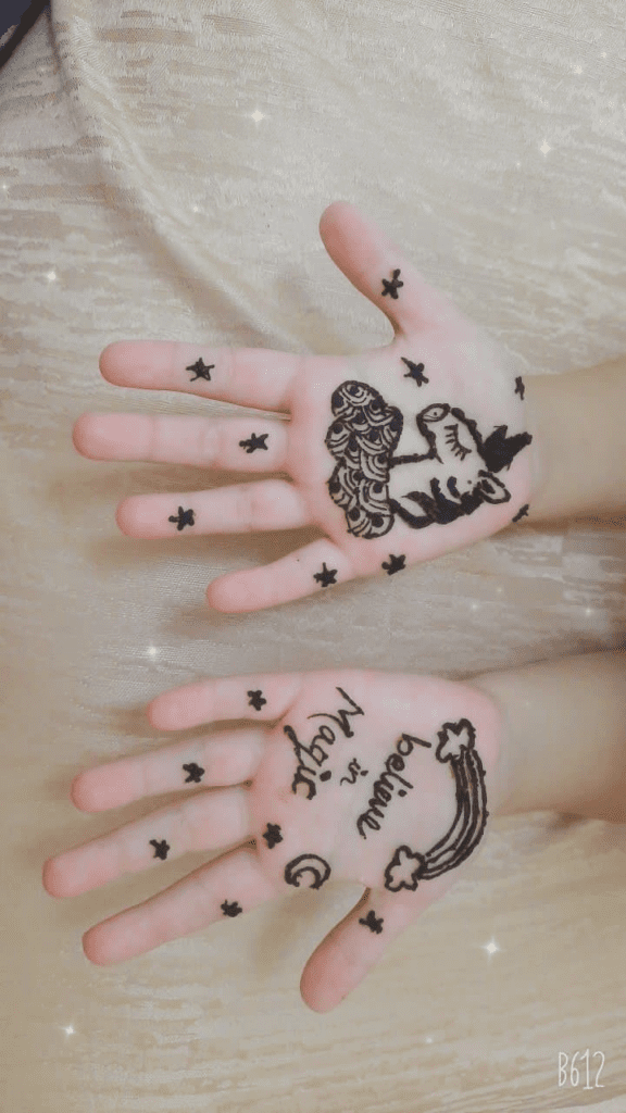 Unique Mehndi Designs for Children 5