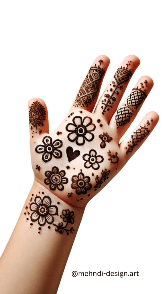 Unique Mehndi Designs for Children 1