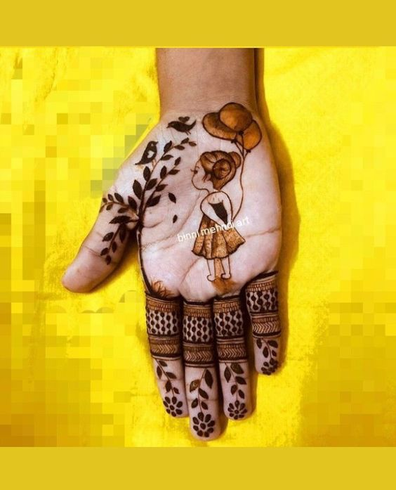 Mehndi Designs for Front Hands for Children 5