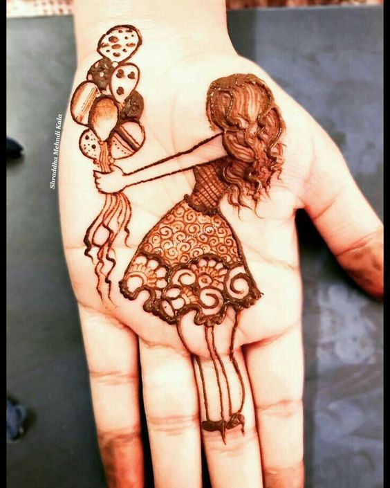 Mehndi Designs for Front Hands for Children 6
