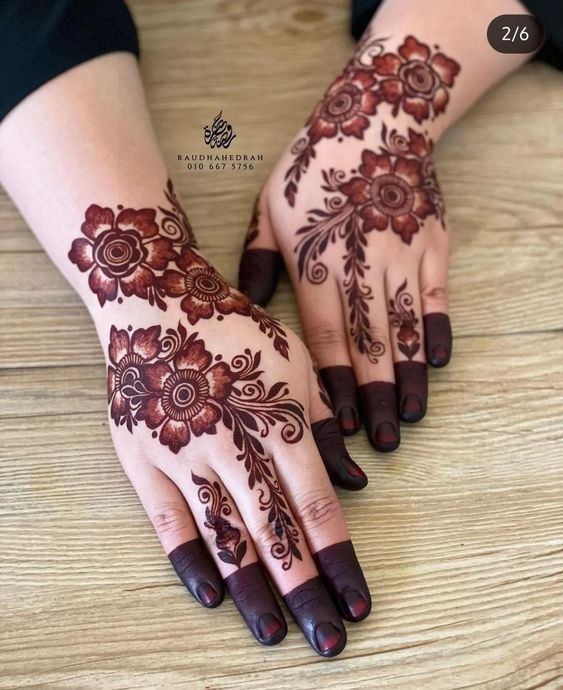 Flower Mehndi Designs for Eid 4