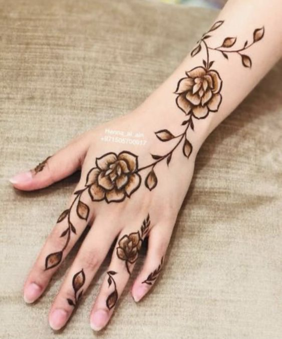 Flower Mehndi Designs for Eid 6