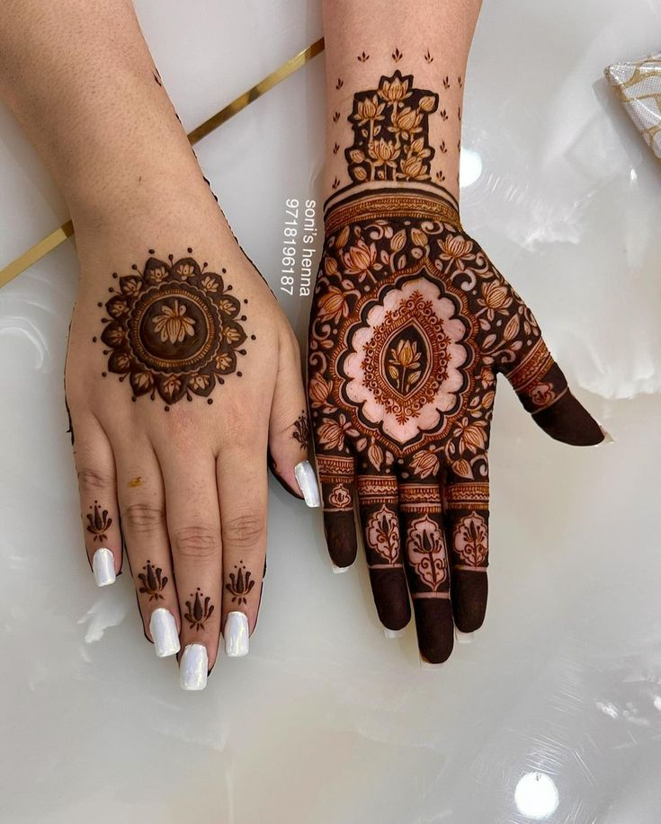 Mandala Mehndi Designs for Back Hands 8