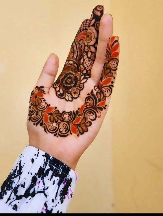 Simple Palm Mehndi Designs 9