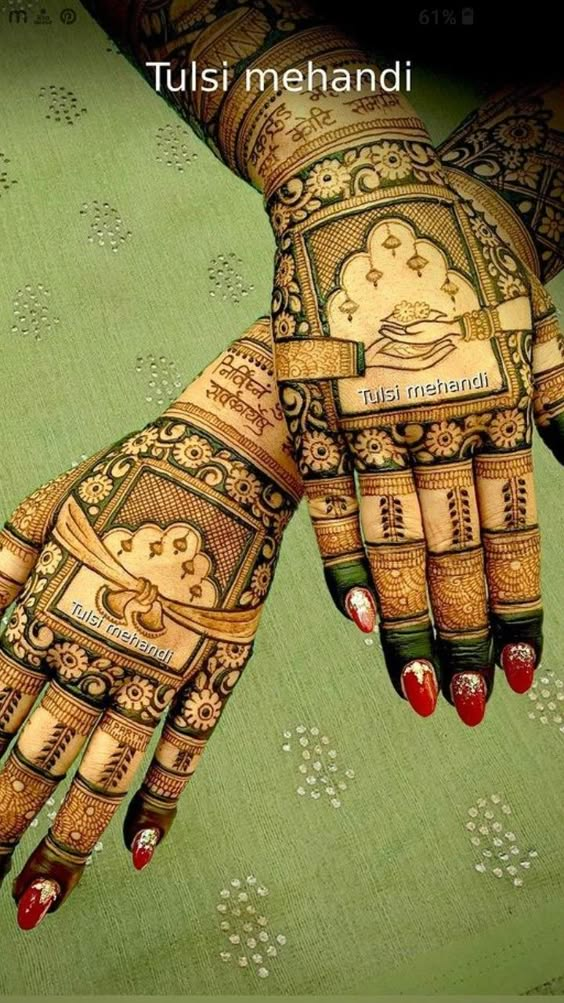 Unique Mehndi designs for kurwa chouth 3