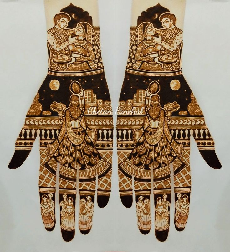 Full Hand Mehndi Designs for Kurwa Chouth 2