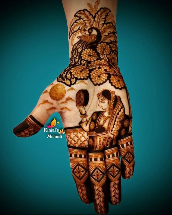 Full Hand Mehndi Designs for Kurwa Chouth 4