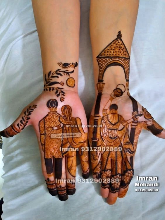 Full Hand Mehndi Designs for Kurwa Chouth 9