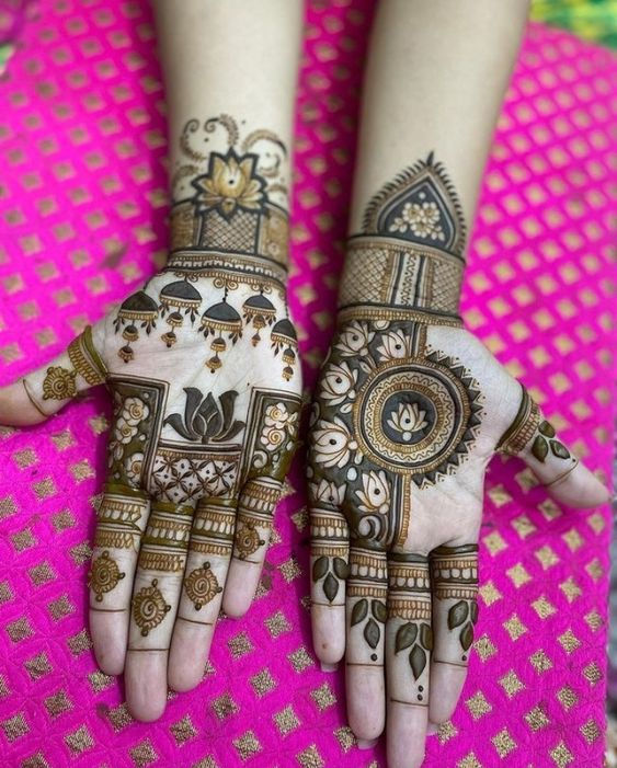 Teej Mehndi Designs for Front Hands 3