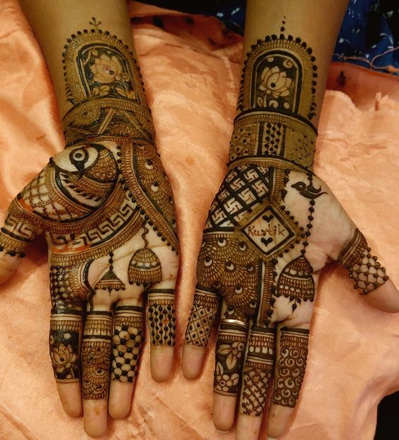 Teej Mehndi Designs for Front Hands 5