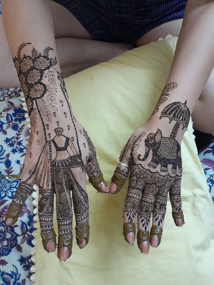 Teej Mehndi Designs for Back Hands 1