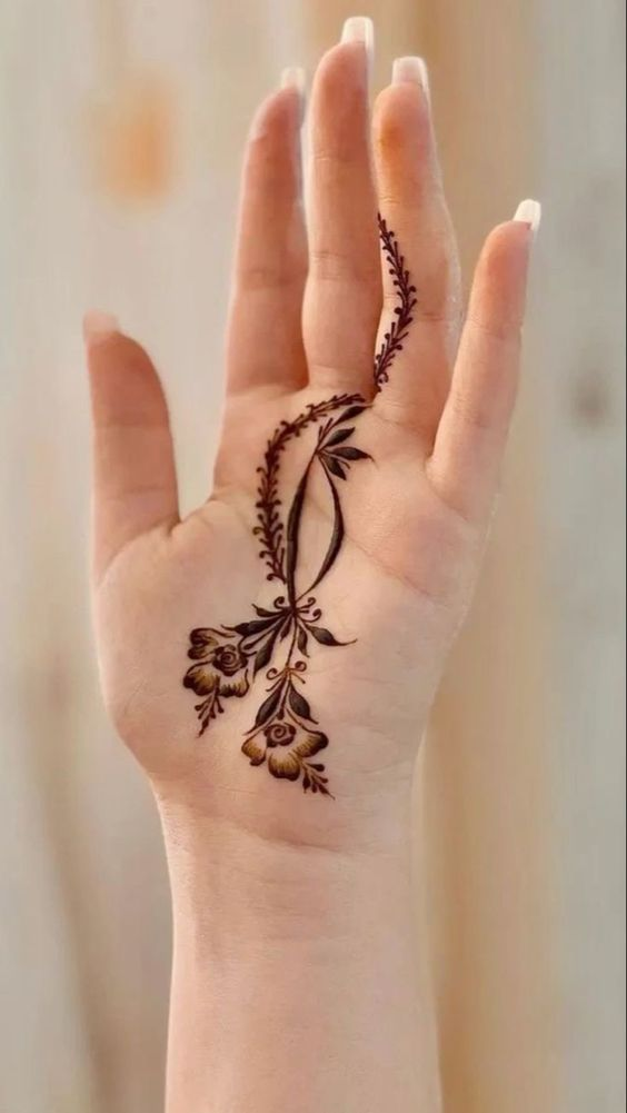 Unique Mehndi Design for Palm 3