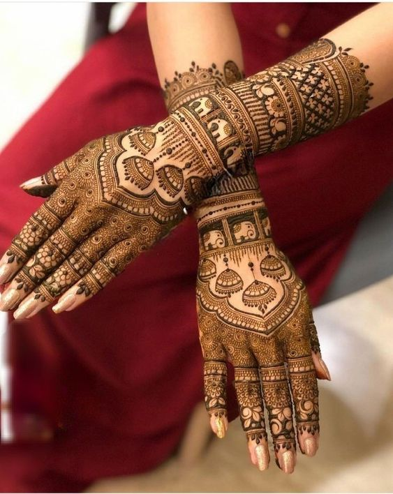 Teej Mehndi Designs for Back Hands 7