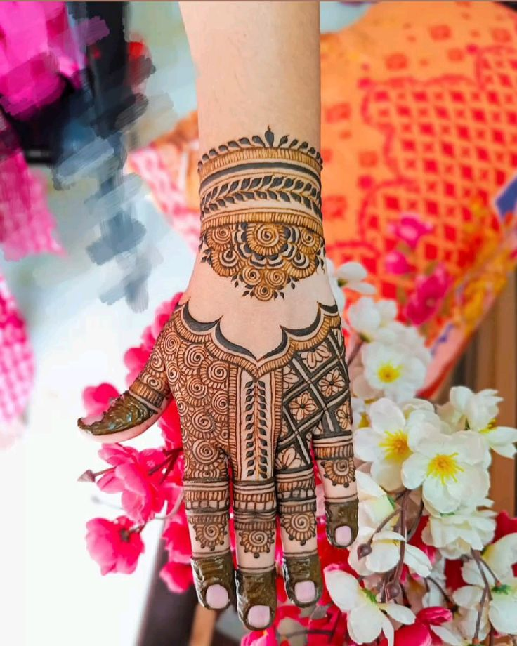 Teej Mehndi Designs for Back Hands 2