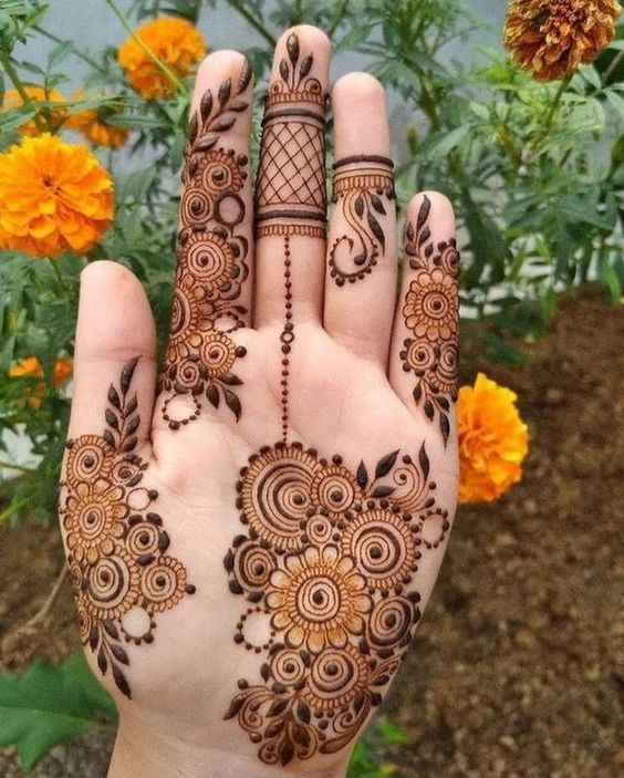Unique Mehndi Design for Palm 4