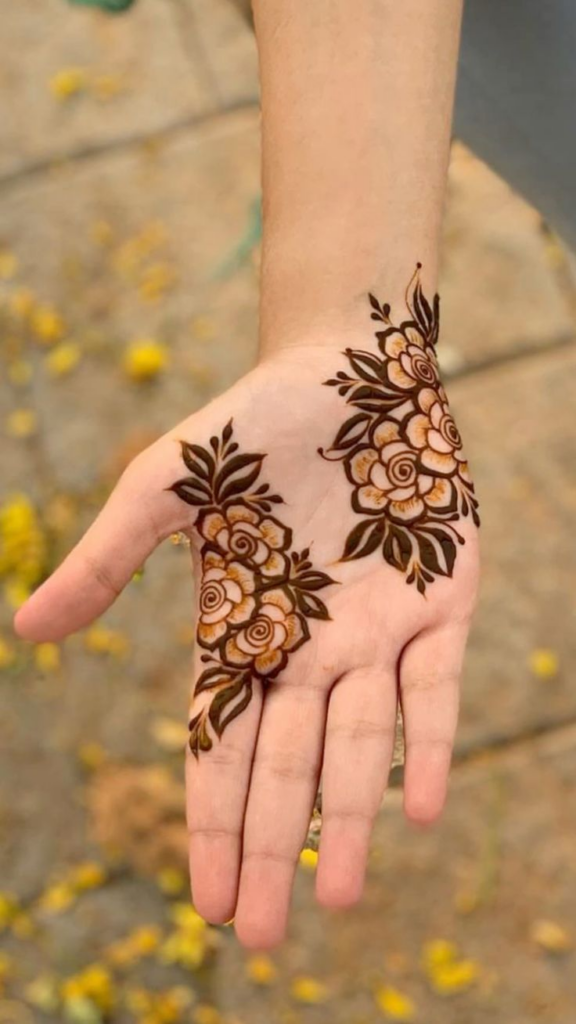 Unique Mehndi Design for Palm 10