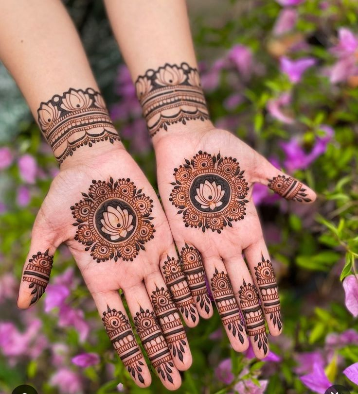 Lotus Mehndi Designs 2