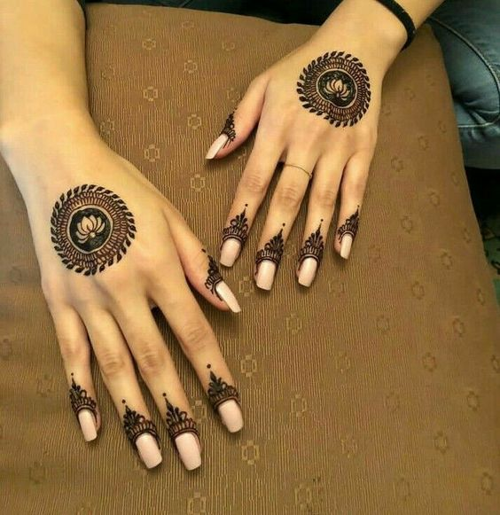 Lotus Mehndi Designs 5