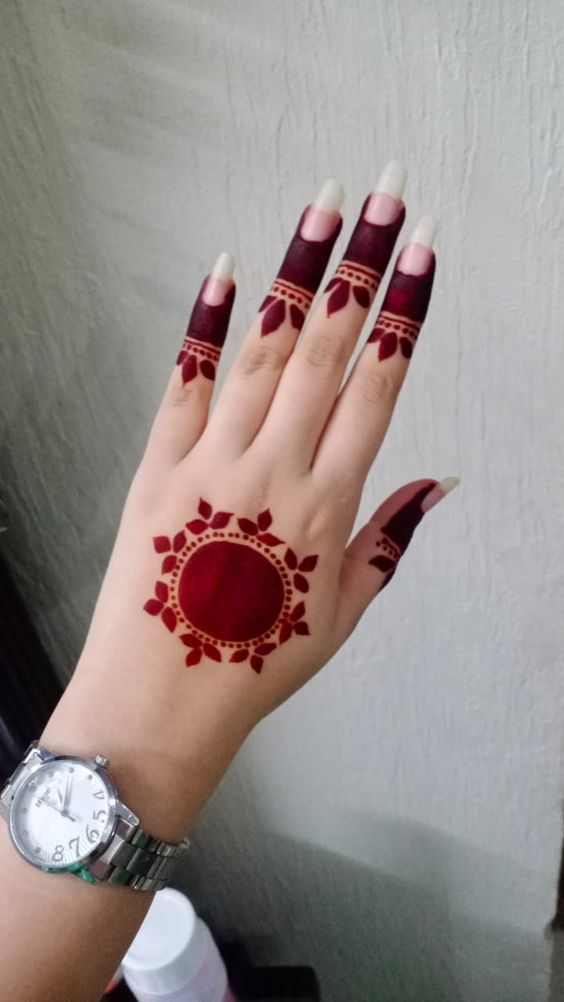 Tikki Mehndi Designs for Back Hand 9