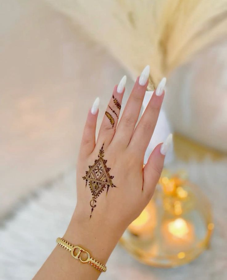 Unique Mehndi Designs for Back Hands 4