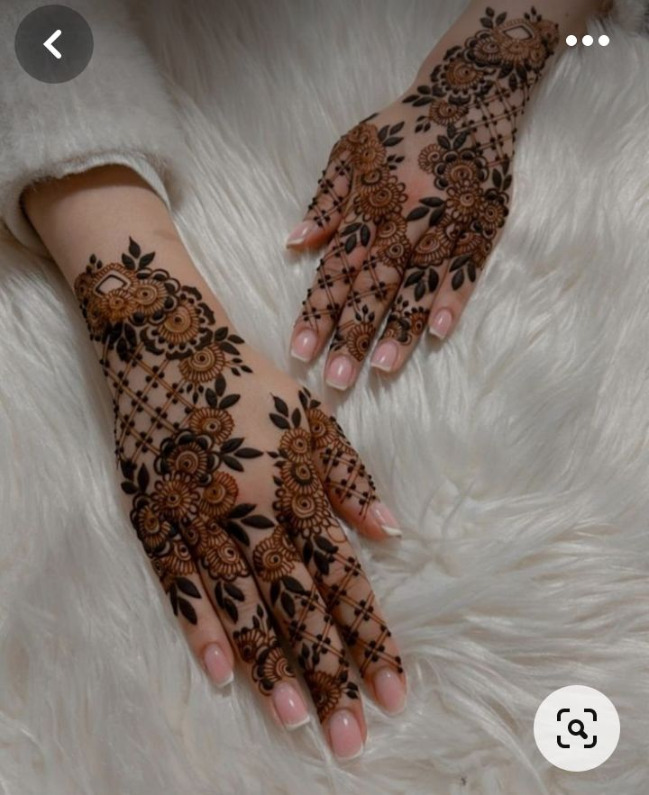Beautiful Mehndi Designs for Back Hands 12