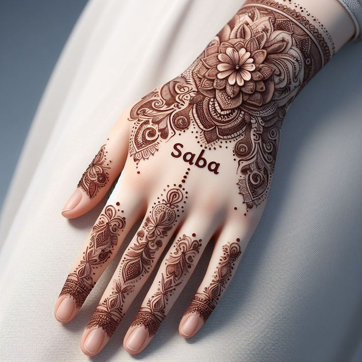 Stylish Mehndi Designs for Back Hands 6