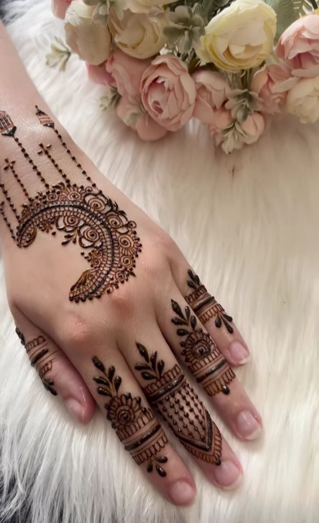 Stylish Mehndi Designs for Back Hands 8