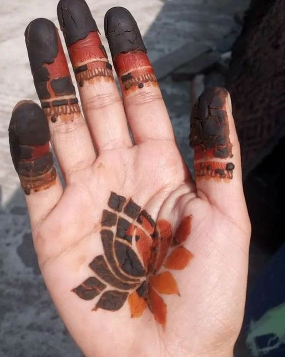 Lotus Mehandi Design 23