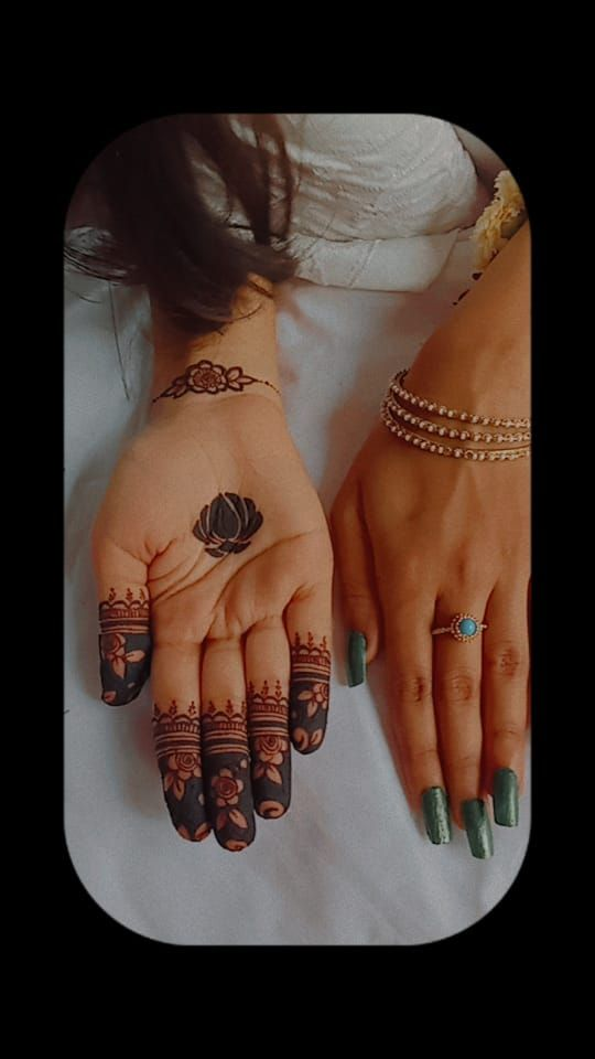 Lotus Mehndi Designs 24