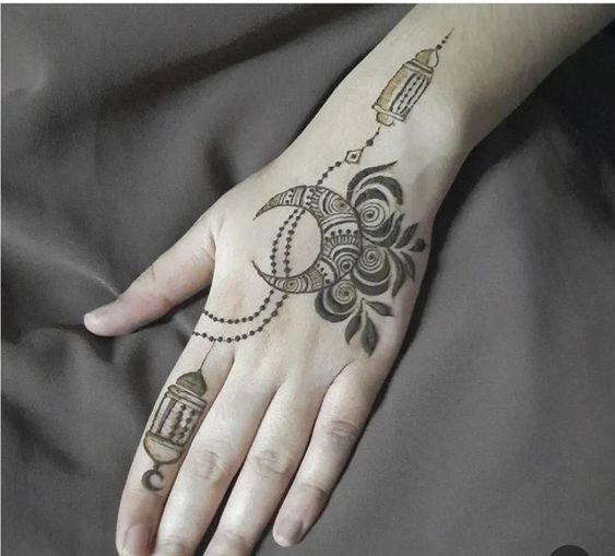 Back Hand Mehndi Designs for Chand Raat 1