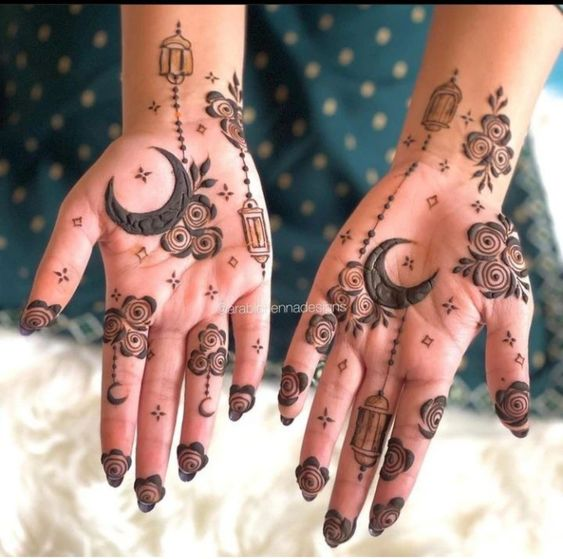Front Hand Mehndi Design for Chand Raat 4