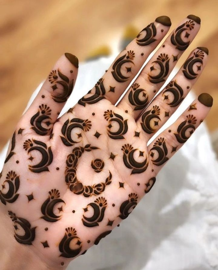 Front Hand Mehndi Design for Cha nd Raat 7