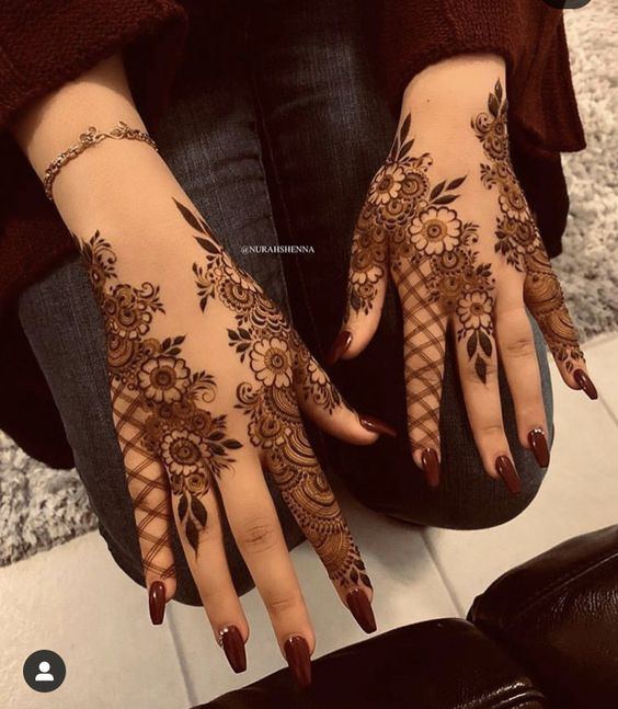 Diwali Mehndi Designs for Back Hands 12