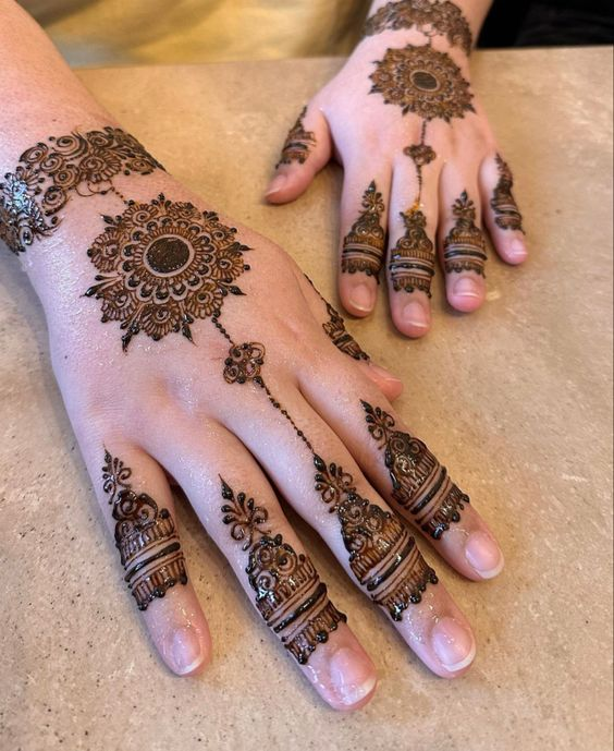 Simple Mehndi Designs for Bridals 8