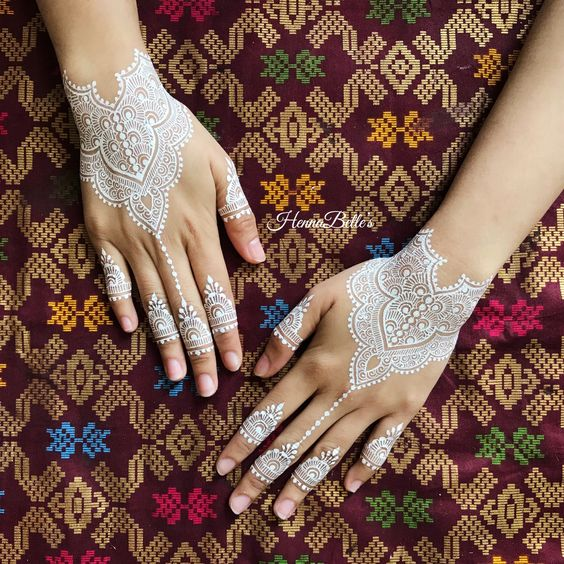 White Mehndi Designs 14