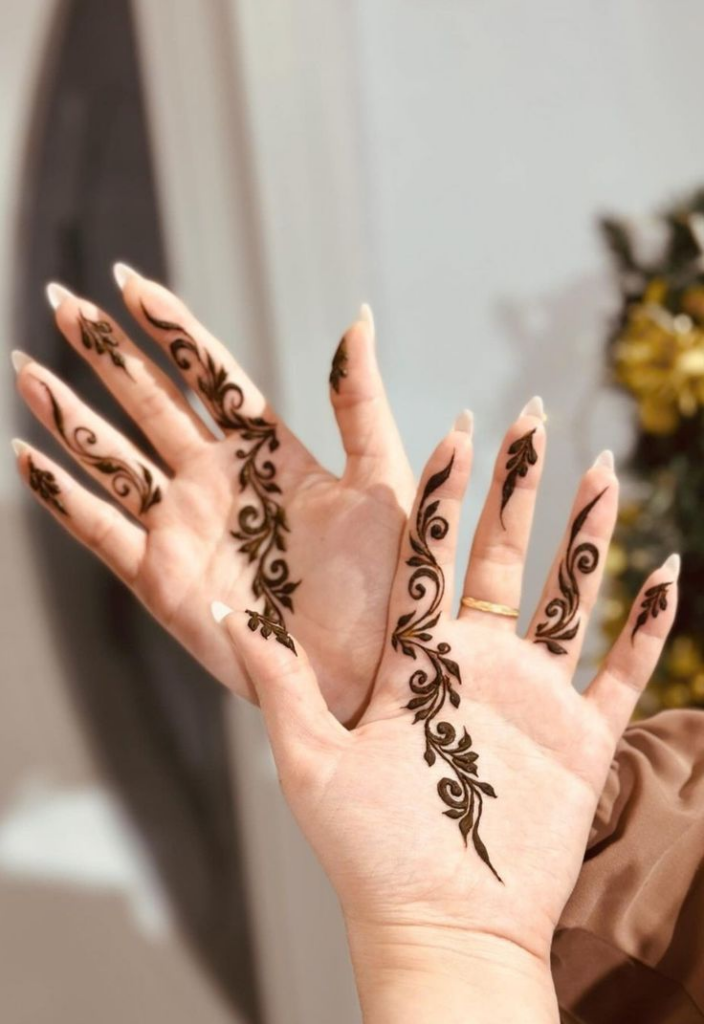 Front Finger Mehndi Design 19