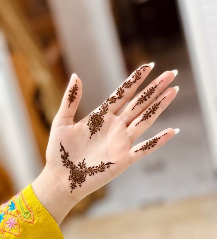 Front Finger Mehndi Design 20