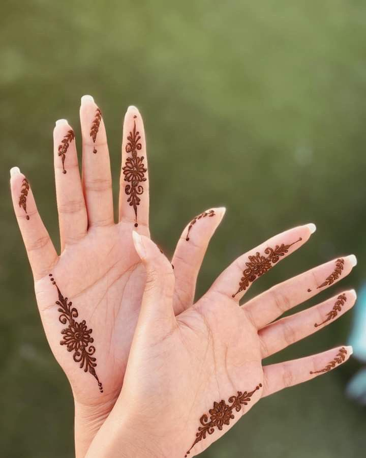 Front Finger Mehndi Design 21